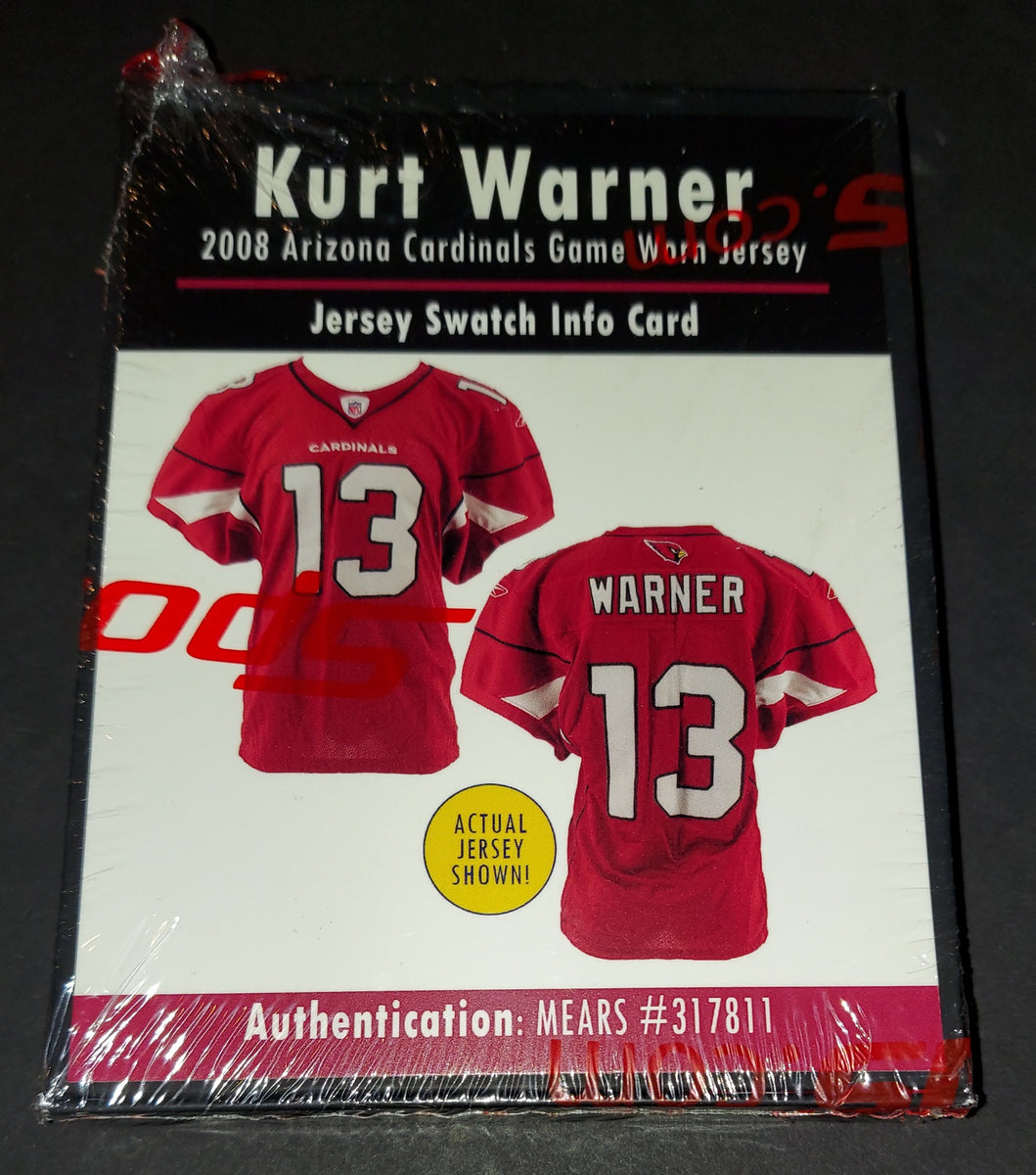 Kurt Warner Game Used Jersey Swatch – AZ Autographs and Collectibles