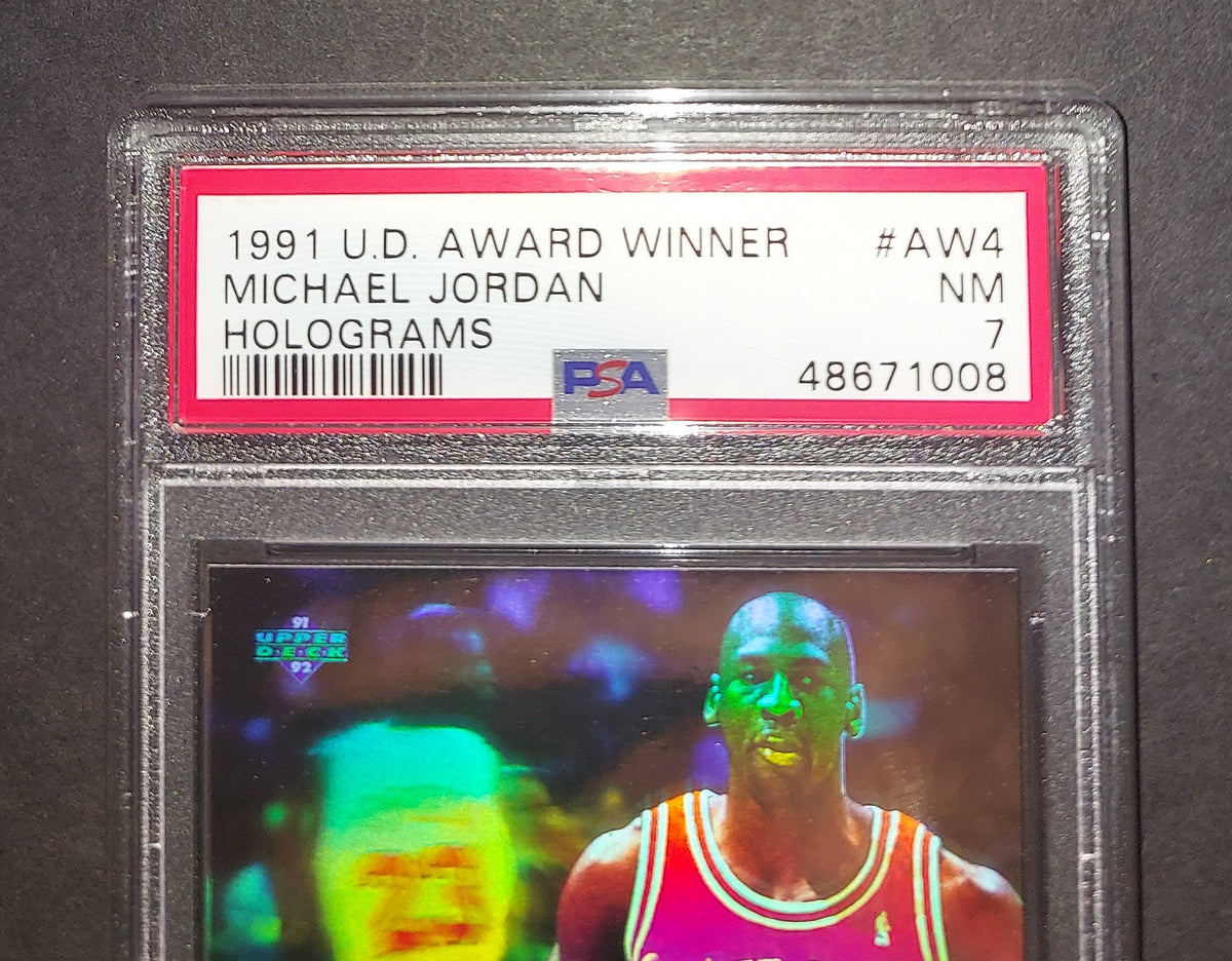 Michael Jordan 1991 UPPER outlet DECK HOLOGRAM CHICAGO BULLS CARD (A77) - W/ CASE