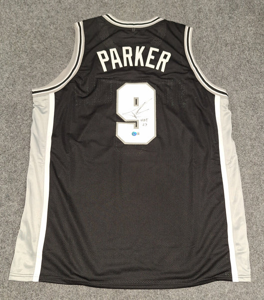 Tony Parker autographed jersey Beckett Witness COA