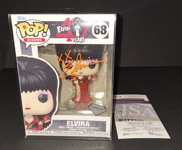 Cassandra Peterson Elvira autographed Funko JSA Witness COA