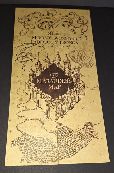 Daniel Radcliffe autographed Marauder's Map Beckett COA