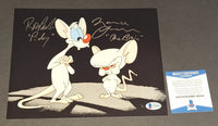 Rob Paulsen and Maurice LaMarche autographed 8x10 Beckett COA