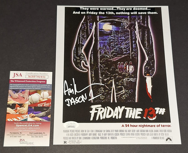 Ari Lehman autographed 8x10 JSA Witness COA