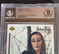 Anjelica Huston autographed card Beckett COA