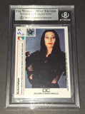 Anjelica Huston autographed card Beckett COA