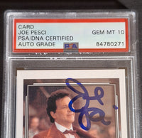 Joe Pesci autographed card PSA/DNA COA Gem Mint 10