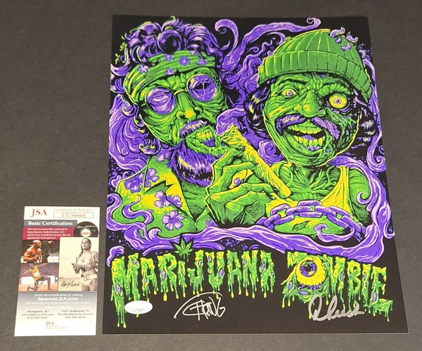 Cheech and Chong autographed 11x14 JSA COA