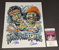 Cheech and Chong autographed 11x14 JSA COA