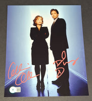 David Duchovny and Gillian Anderson autographed 8x10 Beckett COA