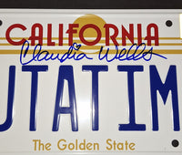 Claudia Wells autographed license plate Beckett COA