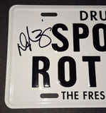 Daphne Zuniga autographed license plate