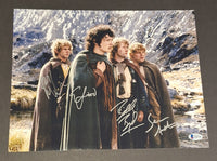 The Lord of The Rings autographed cast 11x14 Beckett COA