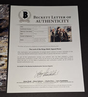 The Lord of The Rings autographed cast 11x14 Beckett COA