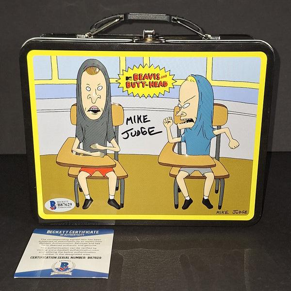 Mike Judge autographed lunchbox Beckett COA