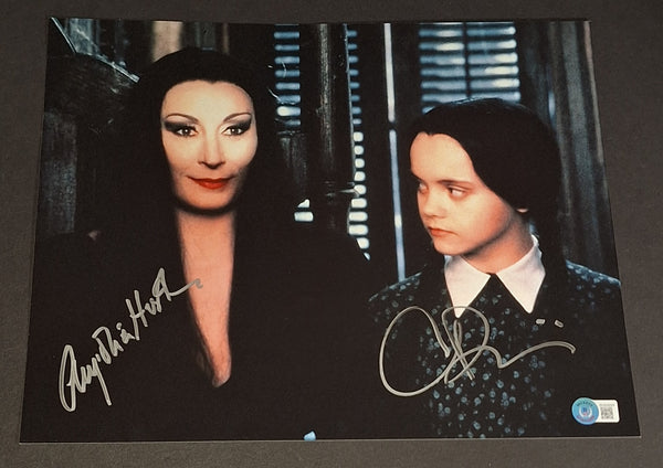 Anjelica Huston and Christina Ricci autographed 11x14 Beckett COA