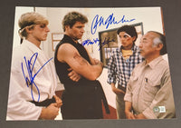 Ralph Macchio, William Zabka, and Martin Kove autographed 11x14 Beckett Witness COA