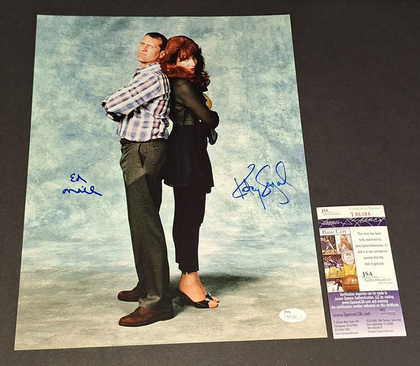 Ed O'Neill and Katey Sagal autographed 11x14 JSA COA