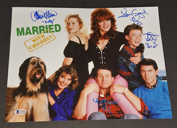 Married with Children autographed Cast (X4) 11x14 Beckett COA