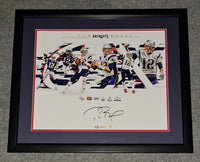 Tom Brady Signed Autographed Framed 16x20 New England Patroits Fanatics COA