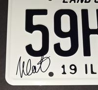 Nick Castle autographed license plate Beckett COA