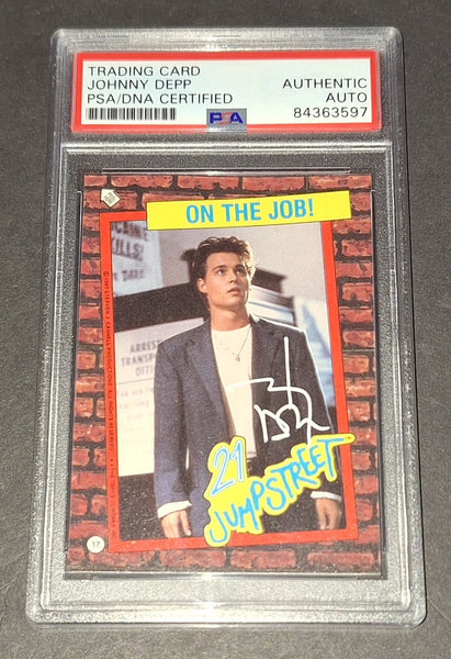 Johnny Depp autographed card PSA/DNA COA