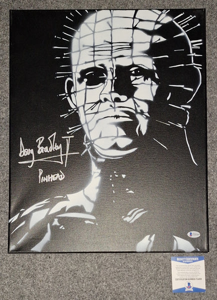 Doug Bradley autographed 16x20 canvas Beckett COA