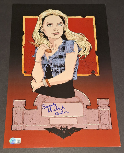 Sarah Michelle Gellar autographed 11x17 Beckett COA