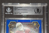 Larry Fitzgerald autographed card Beckett COA