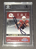 Larry Fitzgerald autographed card Beckett COA