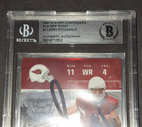 Larry Fitzgerald autographed card Beckett COA