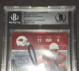 Larry Fitzgerald autographed card Beckett COA