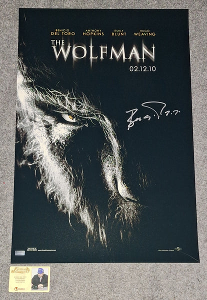 Benicio Del Toro Signed Autographed 16x24 Wolf Celebrity Authentics COA