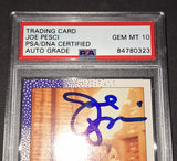 Joe Pesci autographed card PSA/DNA COA