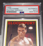 Jean Claude Van Damme autographed card PSA/DNA COA