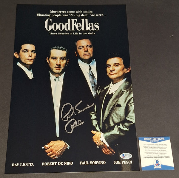 Paul Sorvino autographed 11x17 Beckett COA