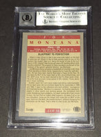 Joe Montana autographed card Beckett COA