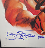 Sam Jones autographed 16x20 canvas JSA COA