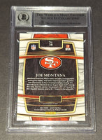 Joe Montana autographed card Beckett COA Gem 10