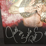 Jake "The Snake" Roberts autographed 16x20 canvas JSA COA