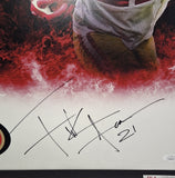 Frank Gore autographed 16x20 canvas JSA COA