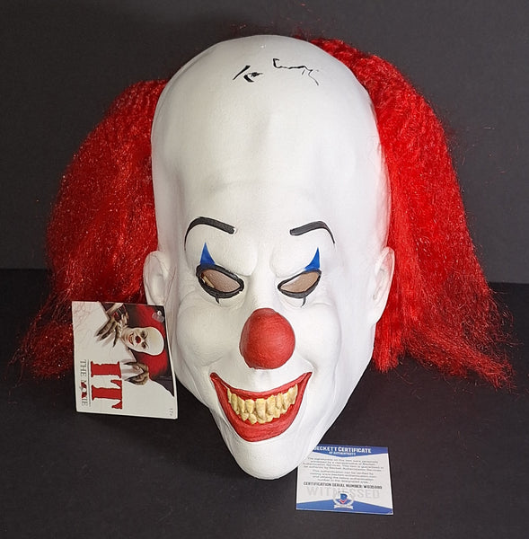 Tim Curry autographed Pennywise IT mask Beckett Witness COA