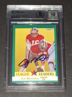 Joe Montana autographed card Beckett COA Gem 10