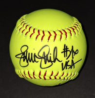 Jennie Finch autographed softball and 5x7 photo Beckett COA