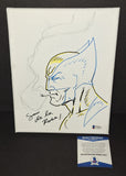 Sam De La Rosa autographed and sketched 8x10 canvas Beckett COA