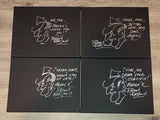 Robert Englund autographed and sketched 11x14 canvases 4 set JSA COA