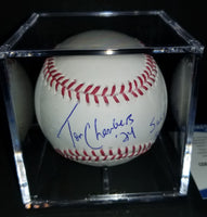Tom Chambers autographed baseball Beckett COA