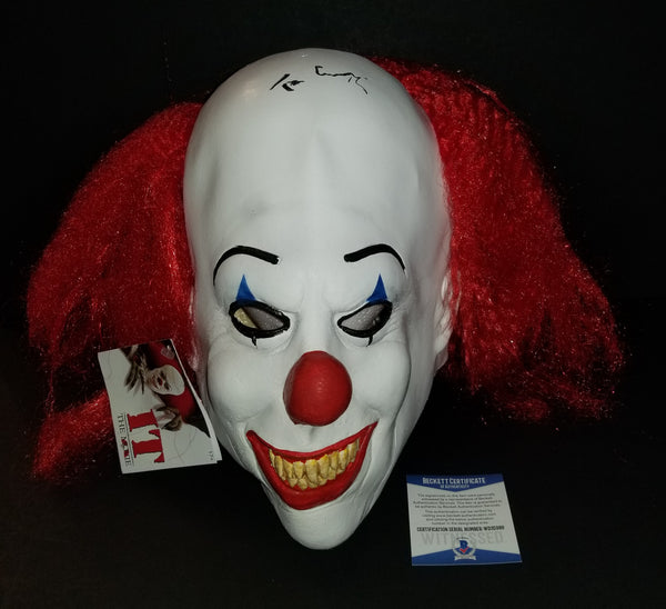 Tim Curry autographed Pennywise mask Beckett Witness COA