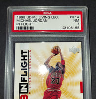 Michael Jordan 1998 Upper Deck Living Legends In Flight Chicago Bulls card PSA 7