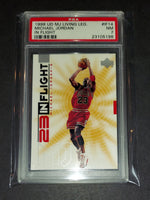 Michael Jordan 1998 Upper Deck Living Legends In Flight Chicago Bulls card PSA 7