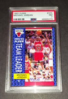 Michael Jordan 1991 Fleer Team Leader Chicago Bulls card PSA 7